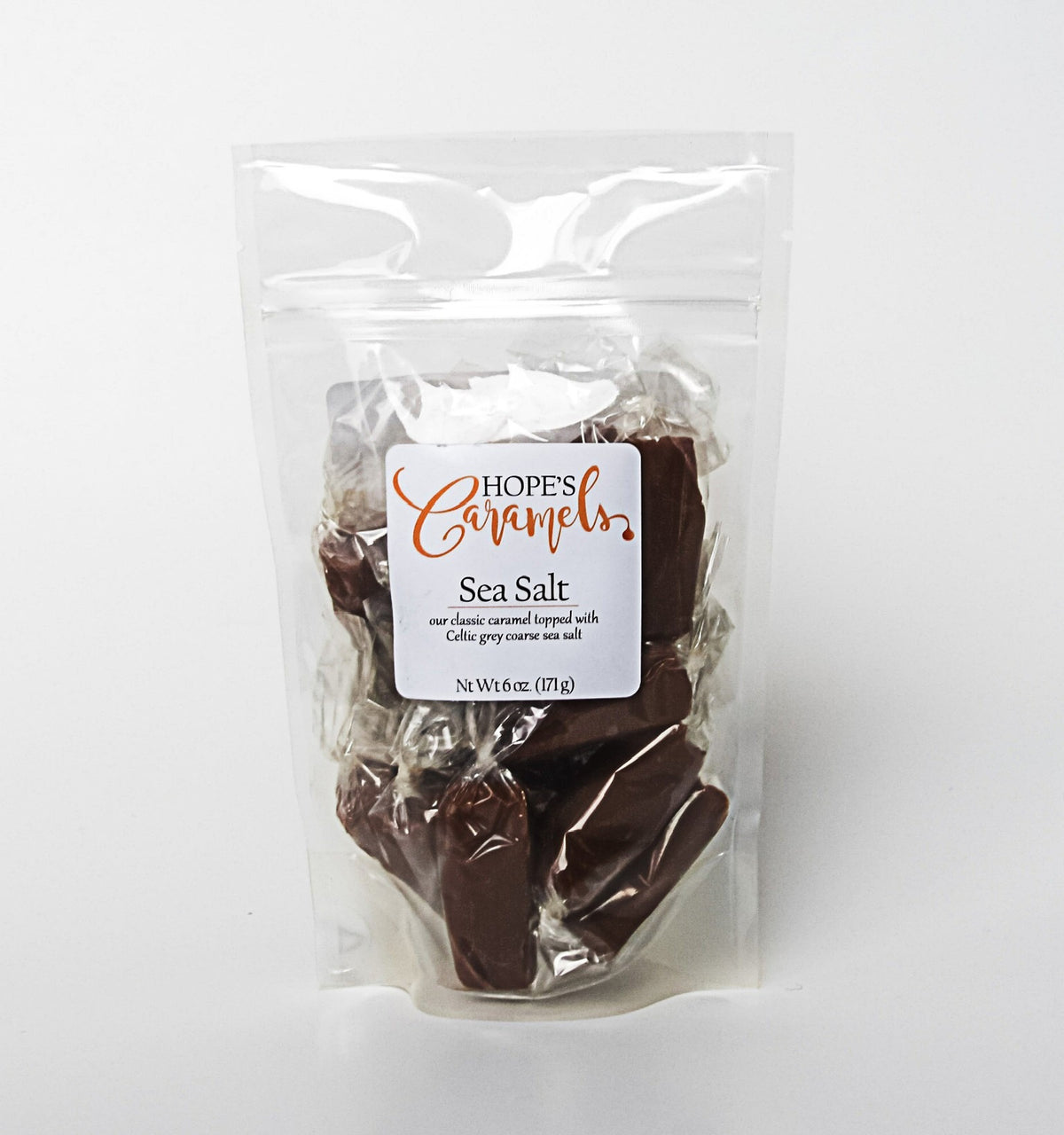 Hope's Caramels Sea Salt Caramels, front of the package