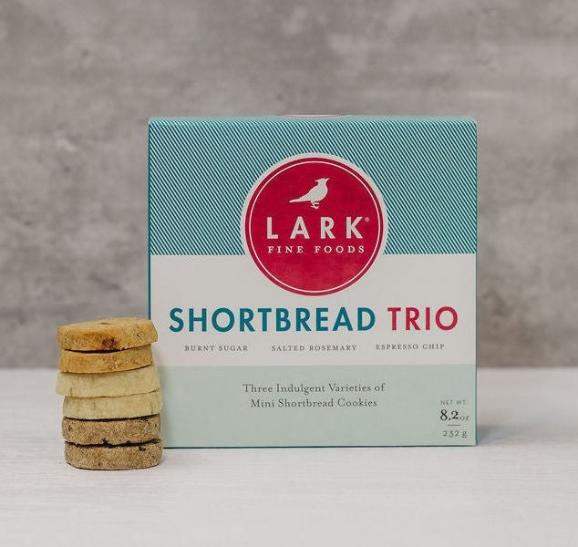 Lark Fine Foods Shortbread Trio, front of the package