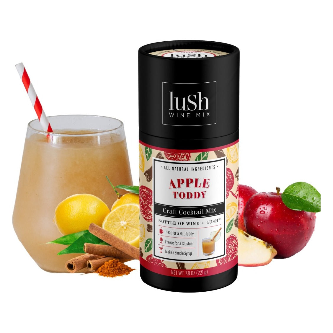 Lush Wine Mix Apple Toddy Cocktail Mix, front of the package
