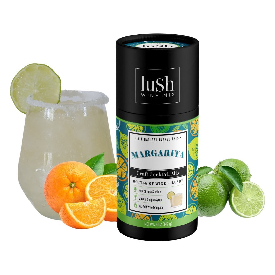 Lush Wine Mix Margarita Cocktail Mix, front of the package