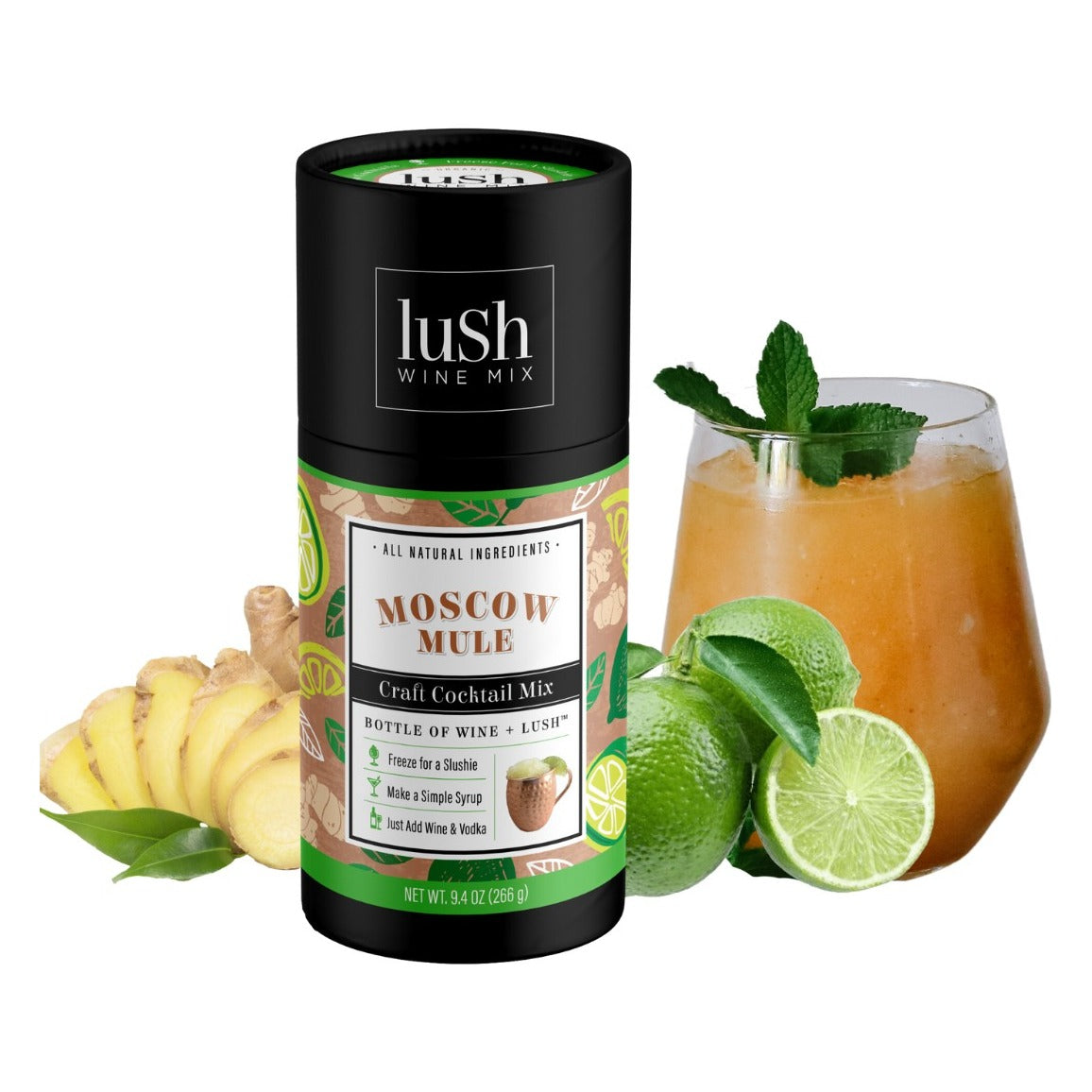 Lush Wine Mix Moscow Mule Wine Mix, front of the package