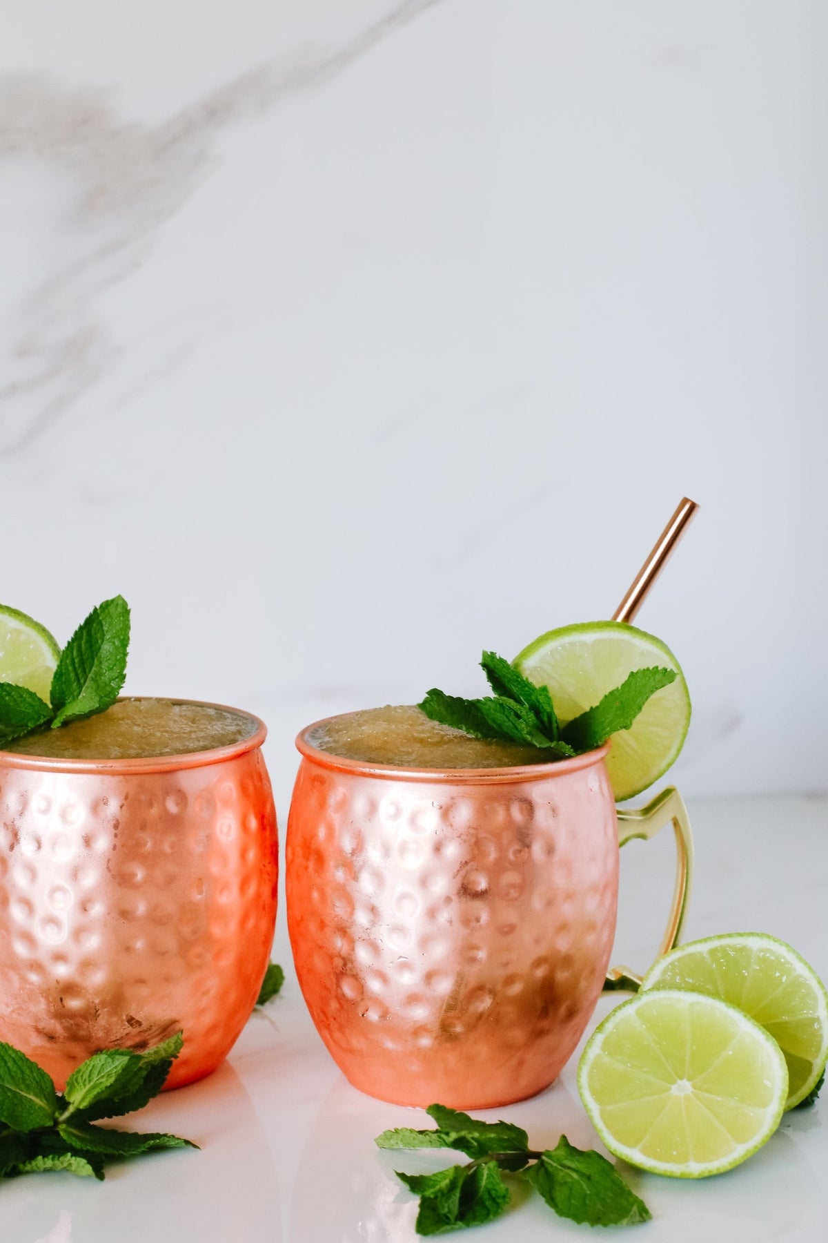 Lush Wine Mix Moscow Mule Wine Mix styled on a table