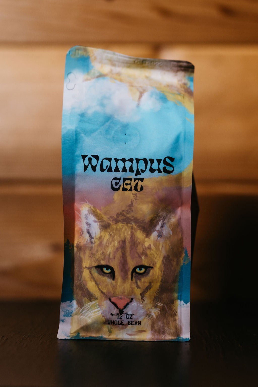 Scotchman's Coffee Wampus Cat Blend Whole Bean Coffee, front of the package