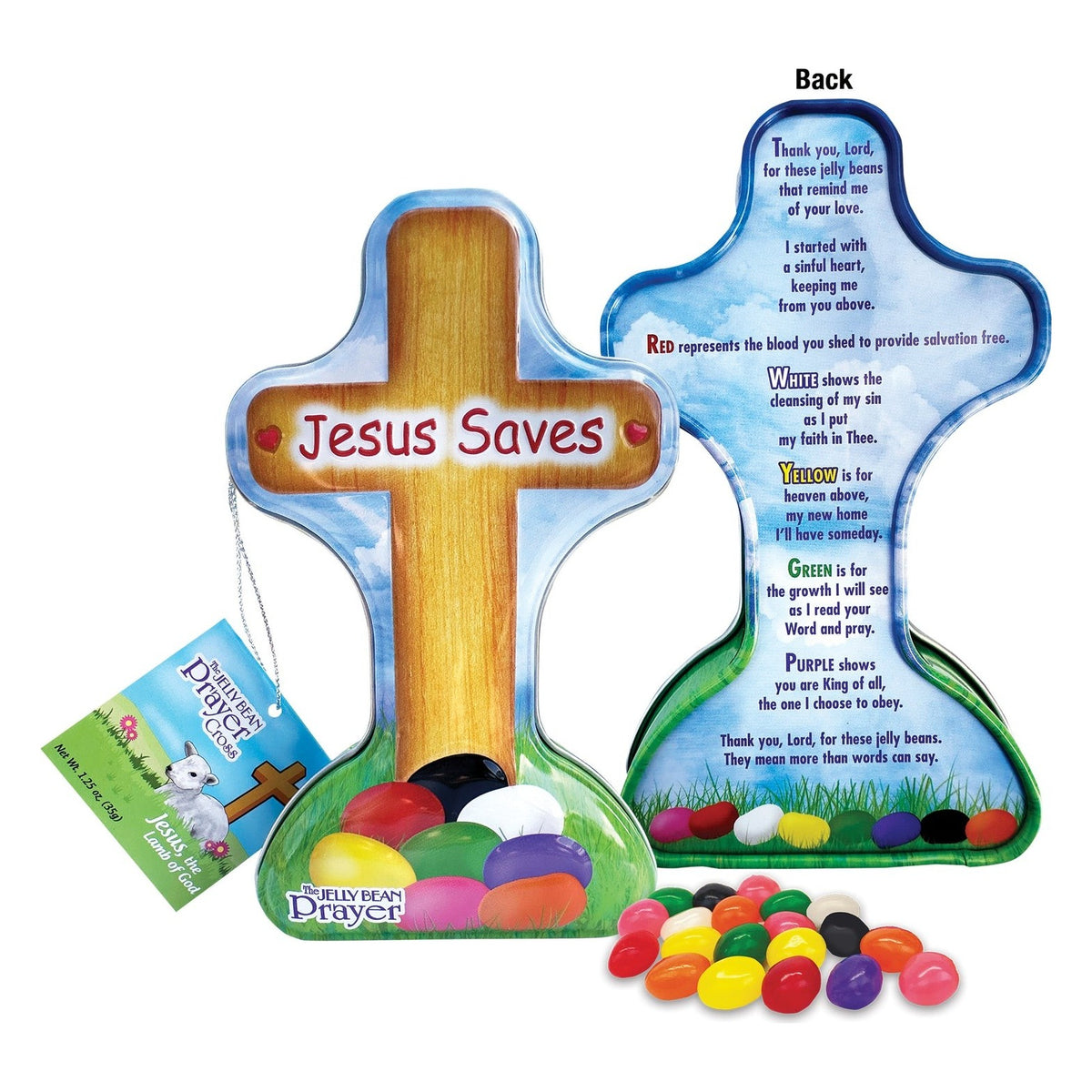 Close-up of Scripture Candy Easter Cross Sampler as it comes out of the package
