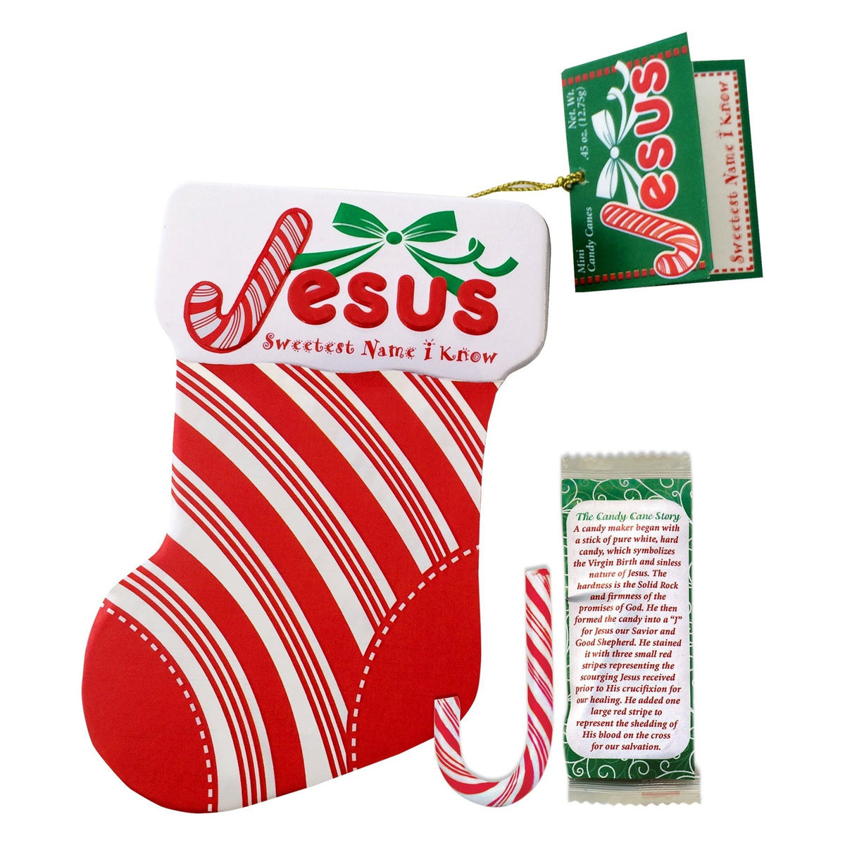 Scripture Candy Jesus Sweetest Name I Know Stocking Tin, front of the package