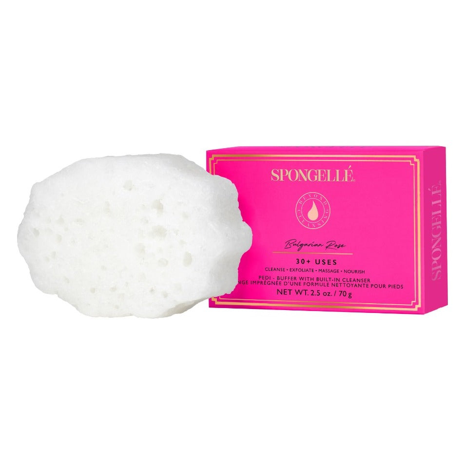 Spongellé Bulgarian Rose Pedi-Buffer, front of the package