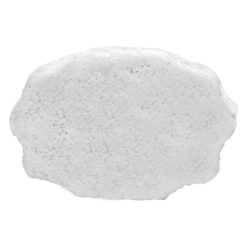 Close-up of Spongellé Bulgarian Rose Pedi-Buffer as it comes out of the package