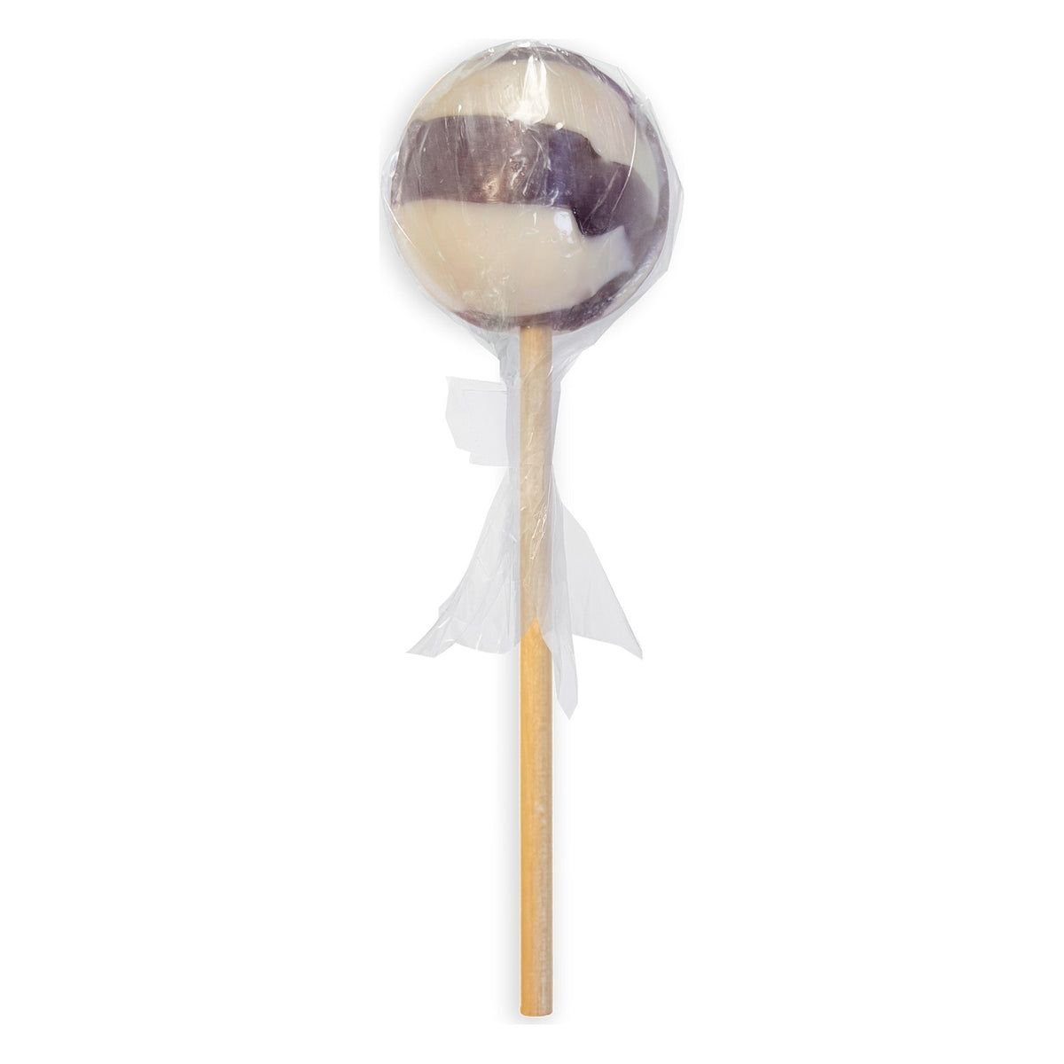 Startup Candy Co. Huckleberry Jumbo Pop, Wooden-Stick Lollipop, front of the package