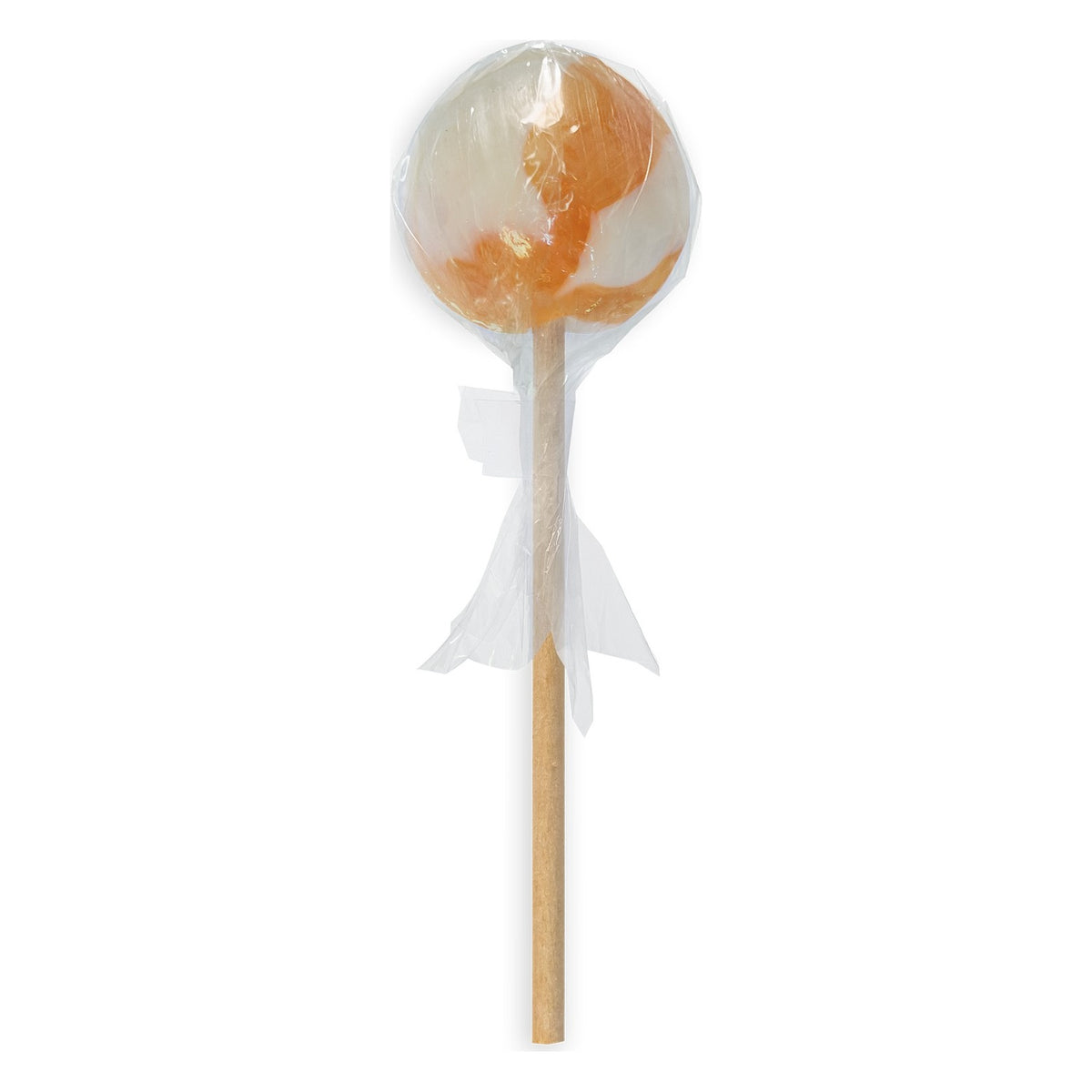 Startup Candy Co. Orange Cream Jumbo Pop, Wooden-Stick Lollipop, front of the package