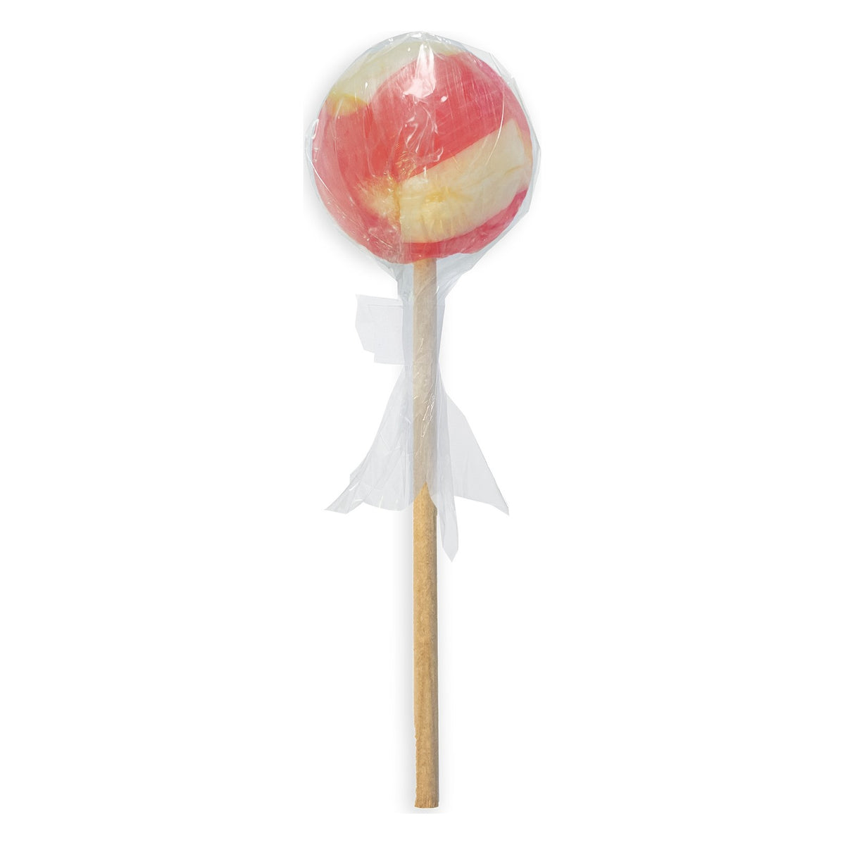 Startup Candy Co. Strawberry Banana Jumbo Pop, Wooden-Stick Lollipop, front of the package