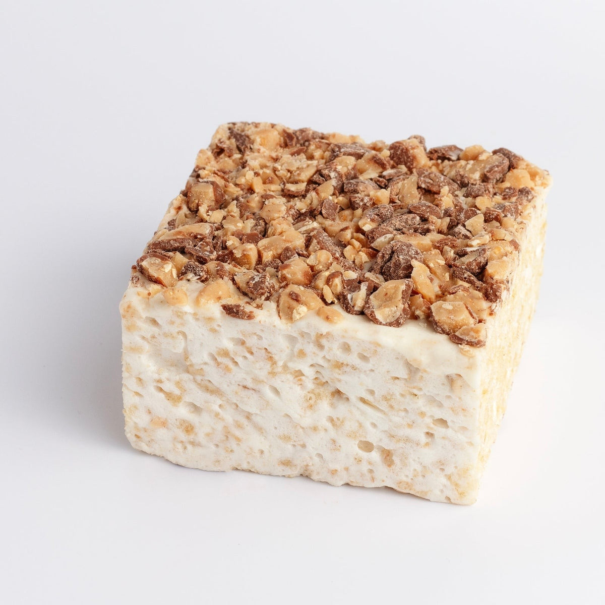 The Crispery Chocolate Toffee Crunch Crispycake, Marshmallow Crispy Rice Treat, front of the package