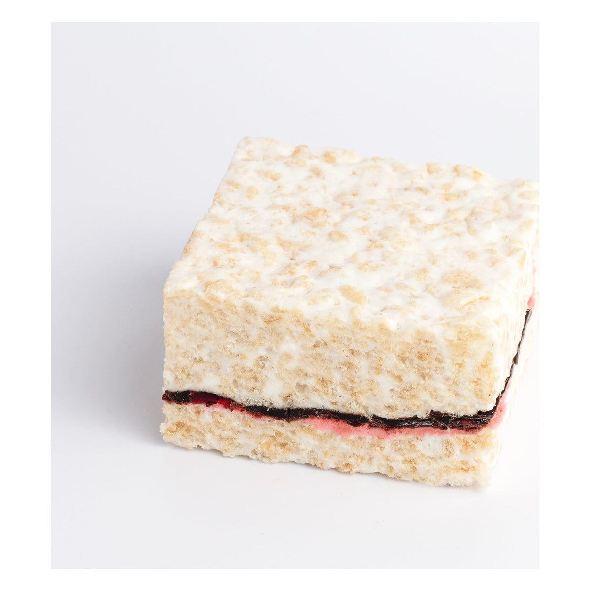 The Crispery Raspberry Chocolate Crispycake, Marshmallow Crispy Rice Treat, front of the package
