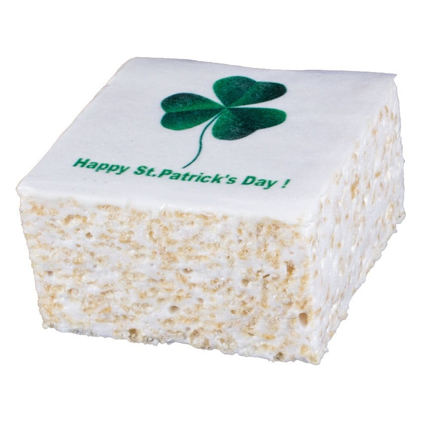 The Crispery St. Patrick's Day Shamrock Crispycake, Marshmallow Crispy Rice Treat, front of the package