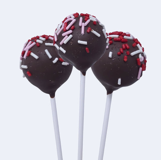 Wild Angel Treats Artisanal Cake Pops | Valentine's Day Sprinkles - Chocolate