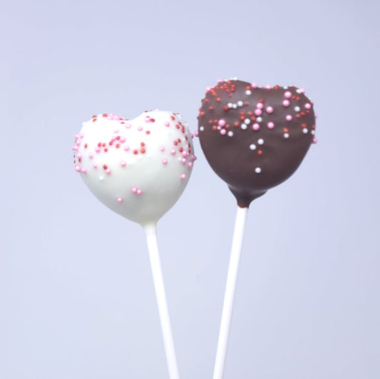 Wild Angel Treats Artisanal Cake Pops | Valentine's Day Heart Shape - Chocolate