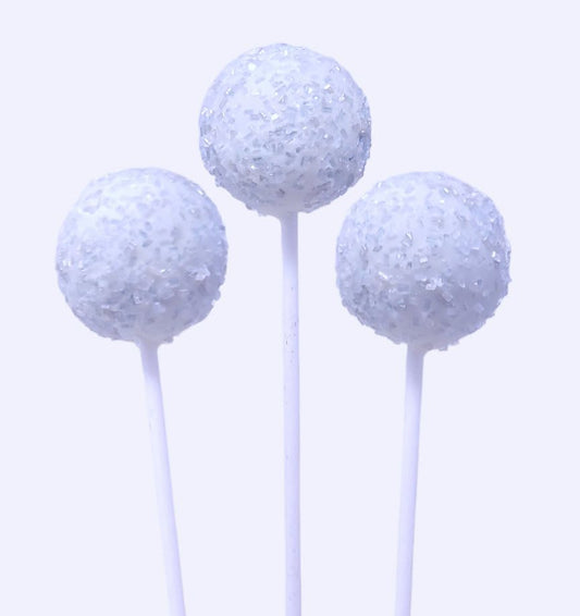 Wild Angel Treats Artisanal Cake Pops | Winter Ice Crystals - Chocolate