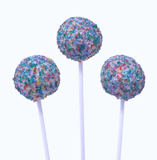 Wild Angel Treats Artisanal Cake Pops | Rainbow Crystals - Chocolate