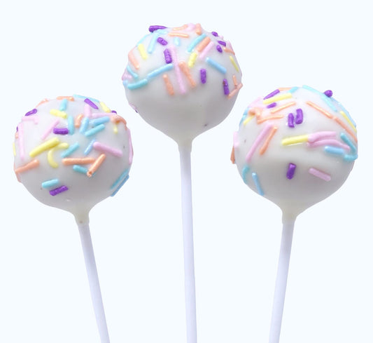 Wild Angel Treats Artisanal Cake Pops | Pastel Rainbow Sprinkles - Chocolate