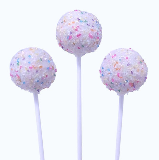 Wild Angel Treats Artisanal Cake Pops | Pastel Rainbow Crystals - Chocolate