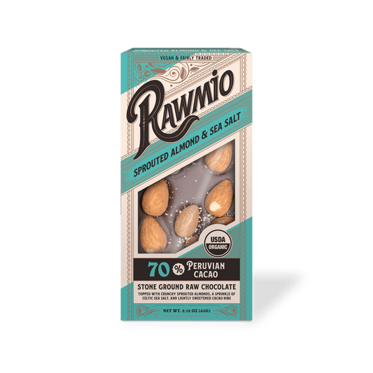 Windy City Organics Chocolate Barks - Sprouted Almond & Sea Salt Raw Chocolate Bark