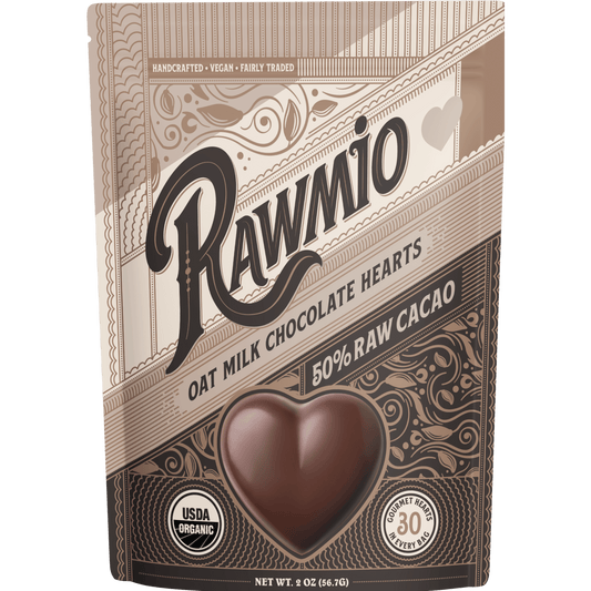 Windy City Organics Rawmio Raw Oat Milk Chocolate Hearts