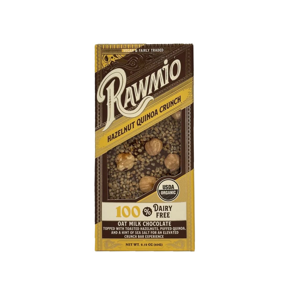 Windy City Organics Chocolate Barks - Organic Hazelnut Quinoa Crunch Oat Milk Raw Chocolat
