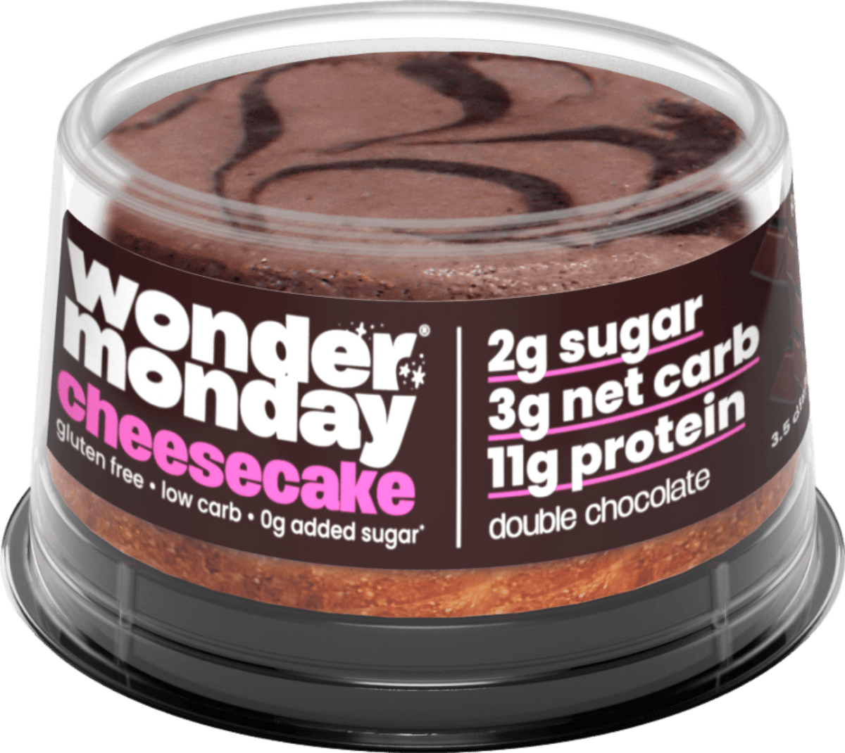 Wonder Monday Low Sugar, Low Carb, High Protein, Gluten Free Cheesecakes - Chocolate