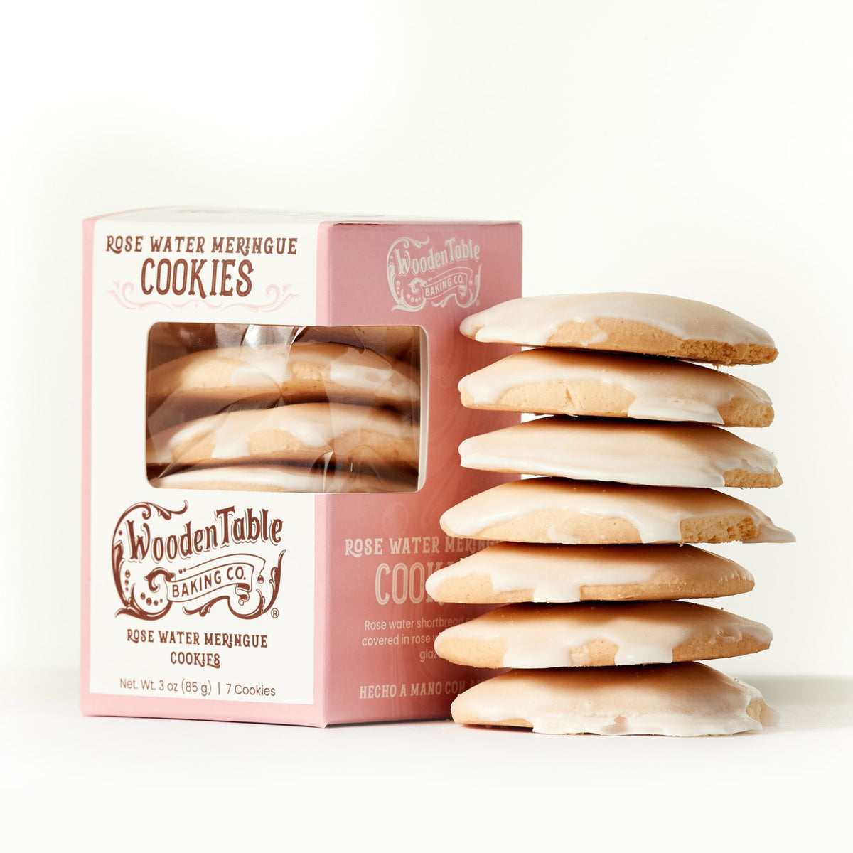 Wooden Table Baking Co Cookies - Rose Water Meringue
