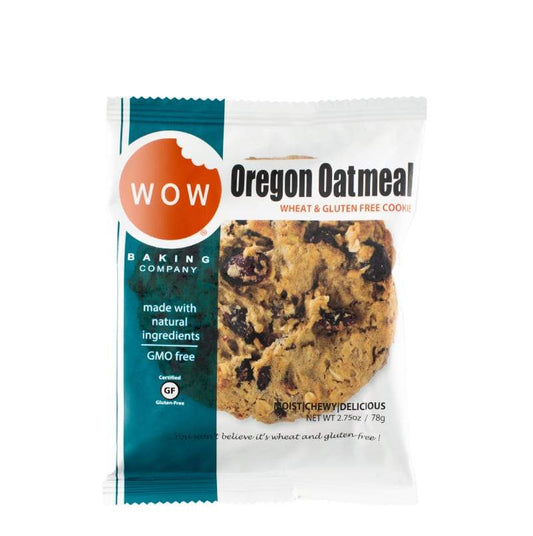 WOW Baking Company Shelf Stable Individually Wrapped Gluten Free Cookies - Oregon Oatmeal