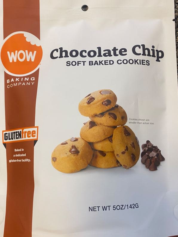 WOW Baking Company GF Shelf Stable Cookies in Peggable Pouch - Chocolate Chip