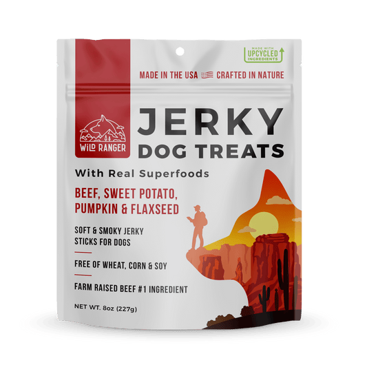 Wild Ranger jerky dog treats, 8 oz package