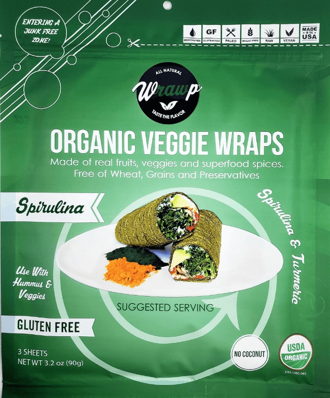 Wrawp Veggie Wraps - Mini, Spirulina