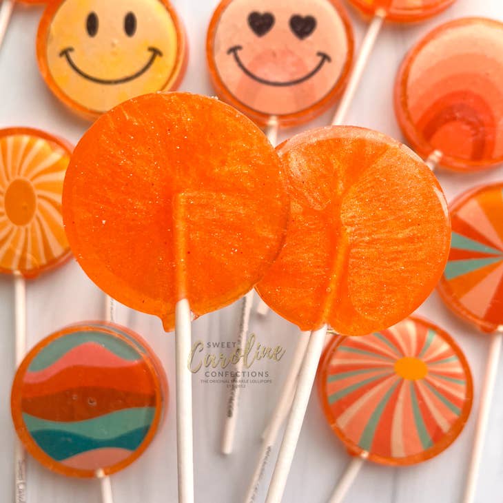 Choose Happy Lollipops, Peach Flavor, 10/Case - VEGAN 00004