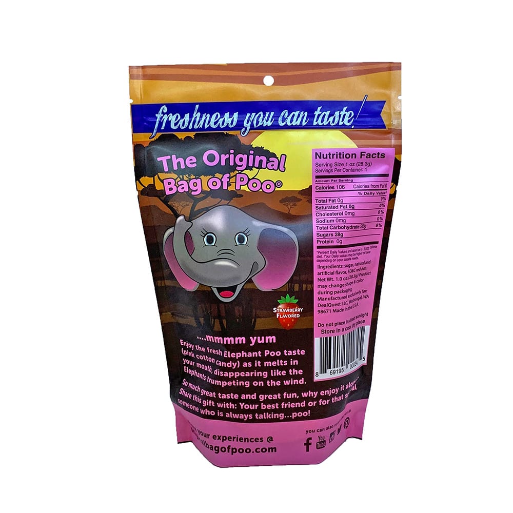 The Original Bag of Poo - Elephant Cotton Candy 6001-CS