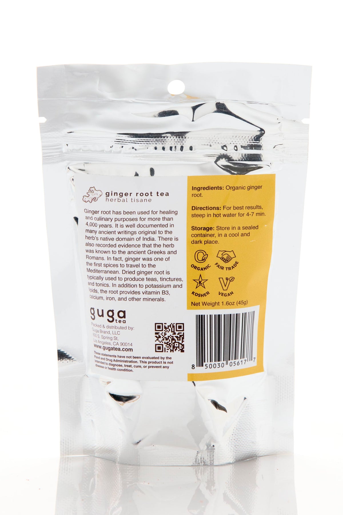 Ginger Root Tea - Cut & Sifted - Certified Organic 00850030056177