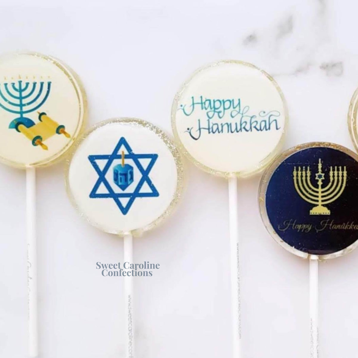 Hanukkah Lollipops, Marshmallow Flavor, 10/Case-VEGAN 00076