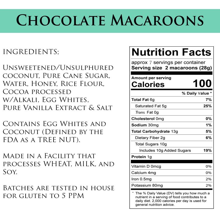 Chocolate Coconut Macaroons 856917002411