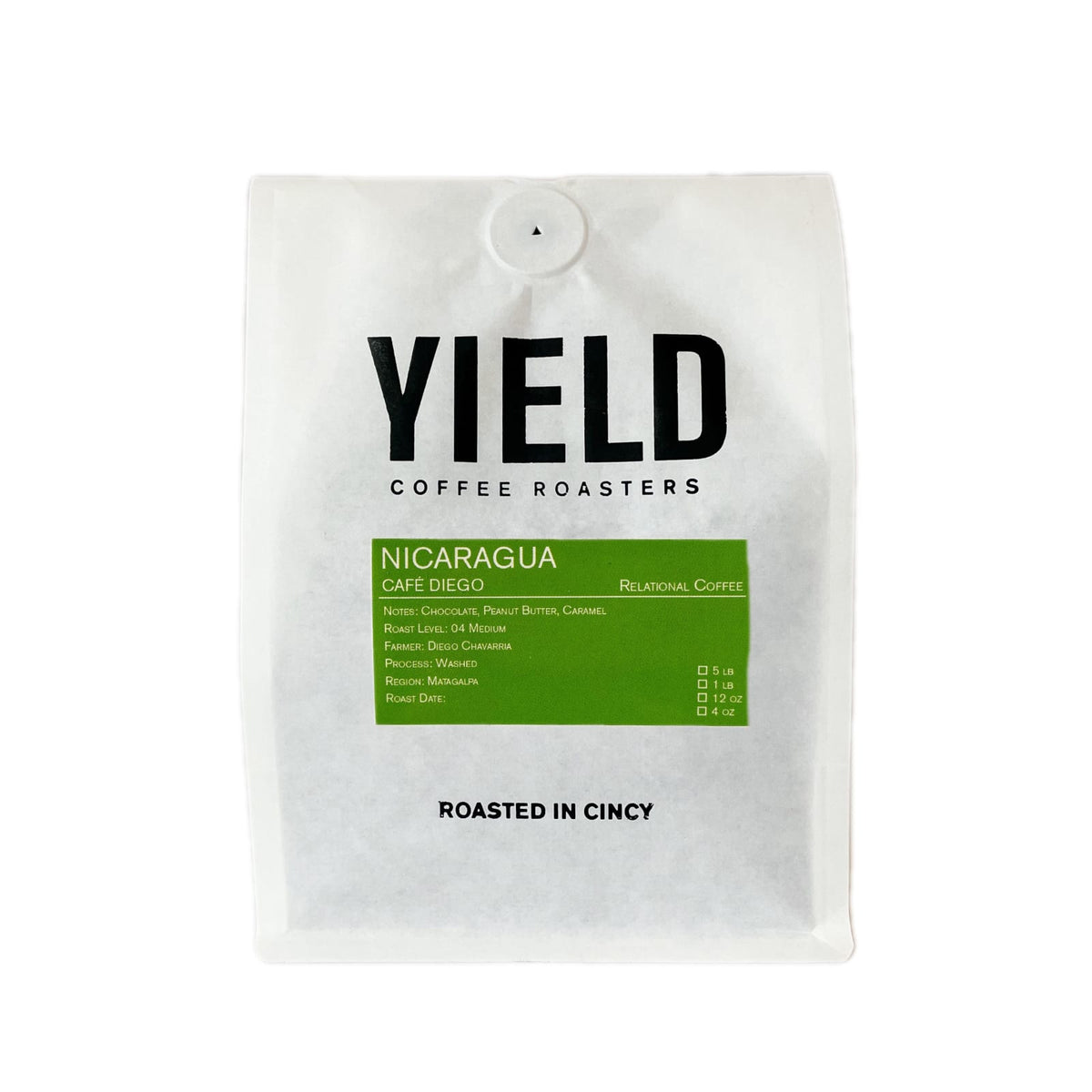 Yield Coffee Roasters Nicaragua - Cafe Diego - 12 oz