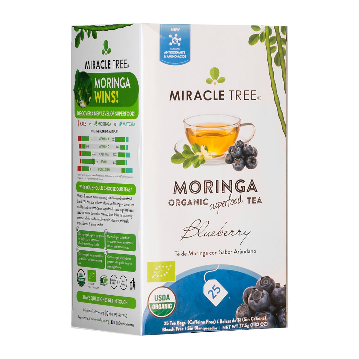 Organic Moringa Herbal Tea, 25Ct MT-BBY-25