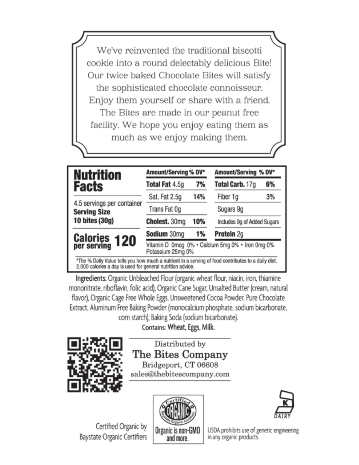 The Bites Company Chocolate Biscotti Bites 4223