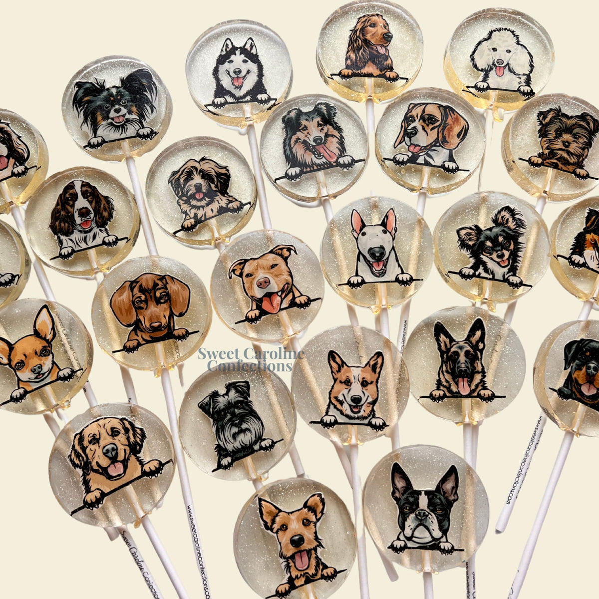 Dog Lollipop Collection, Caramel Flavor, 10/Case - VEGAN 00016