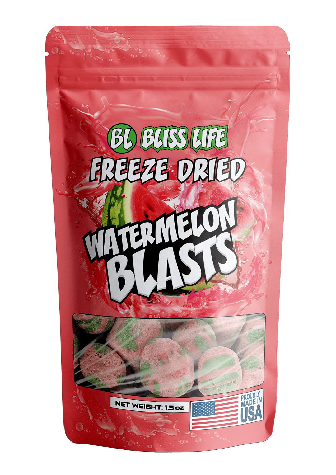 Freeze Dried Candy Blasts - Melt in your Mouth like Cotton Candy 30ctwatermelon