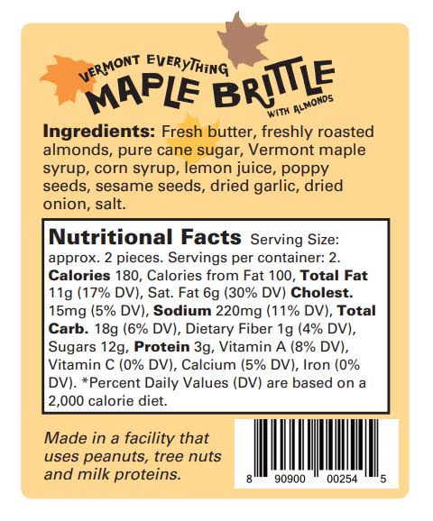 Vermont Maple Brittle MBE2W