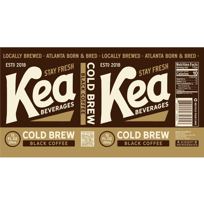 Kea Beverages Canned Cold Brew Coffee 860004358053