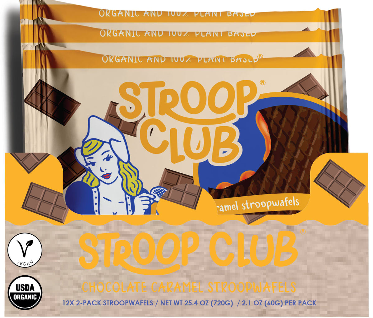 Organic and Plant Based Stroopwafel 2-Pack CHOC12X2MC