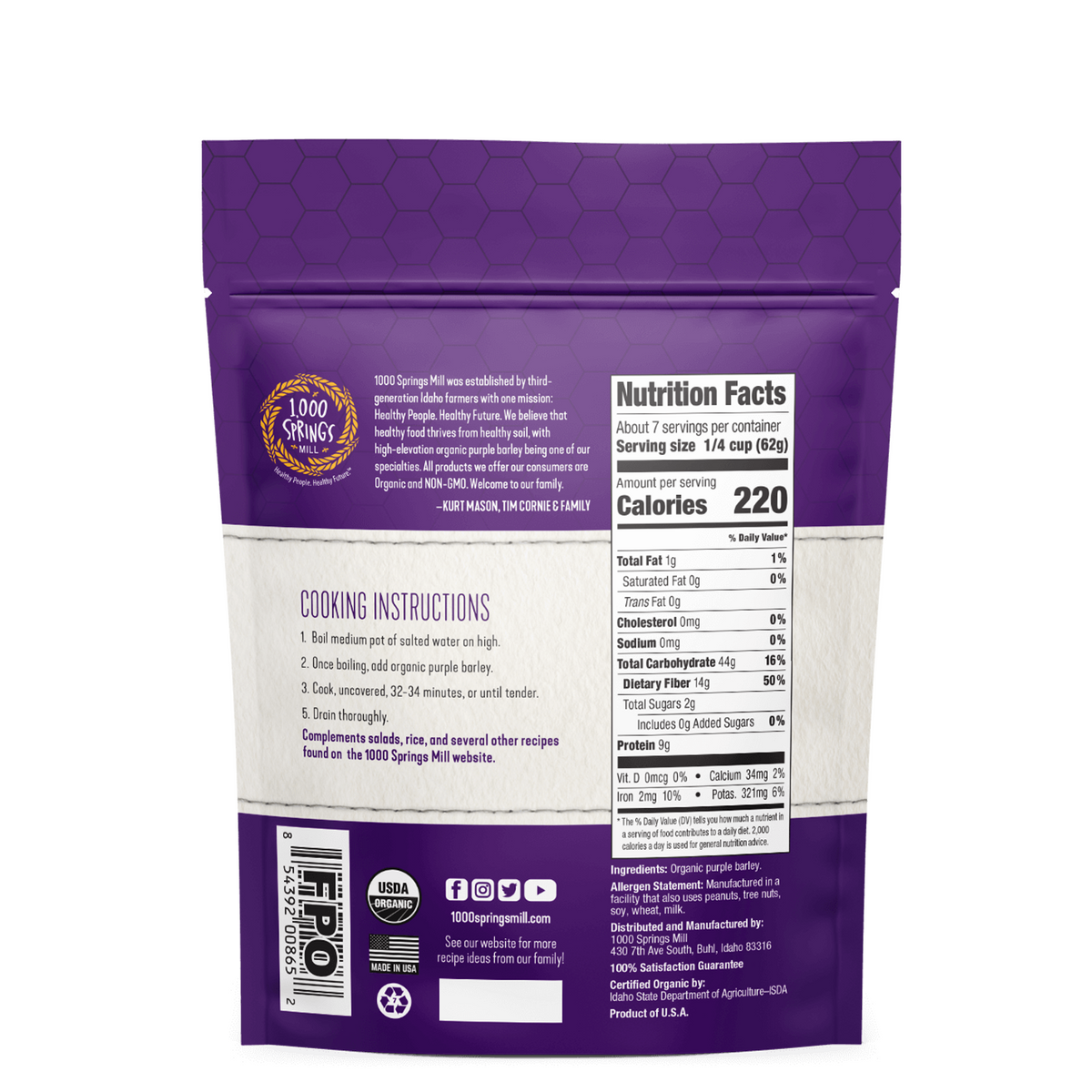 Organic Purple Barley