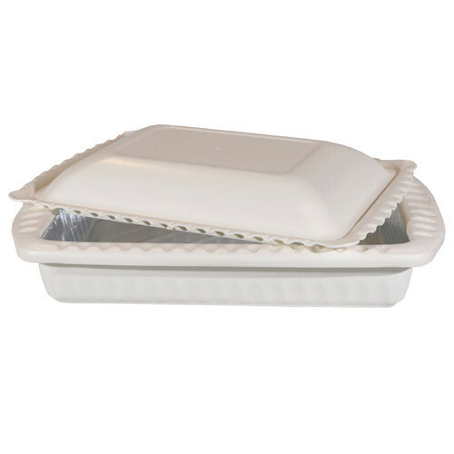 White Serving Carrier for Foil Pans