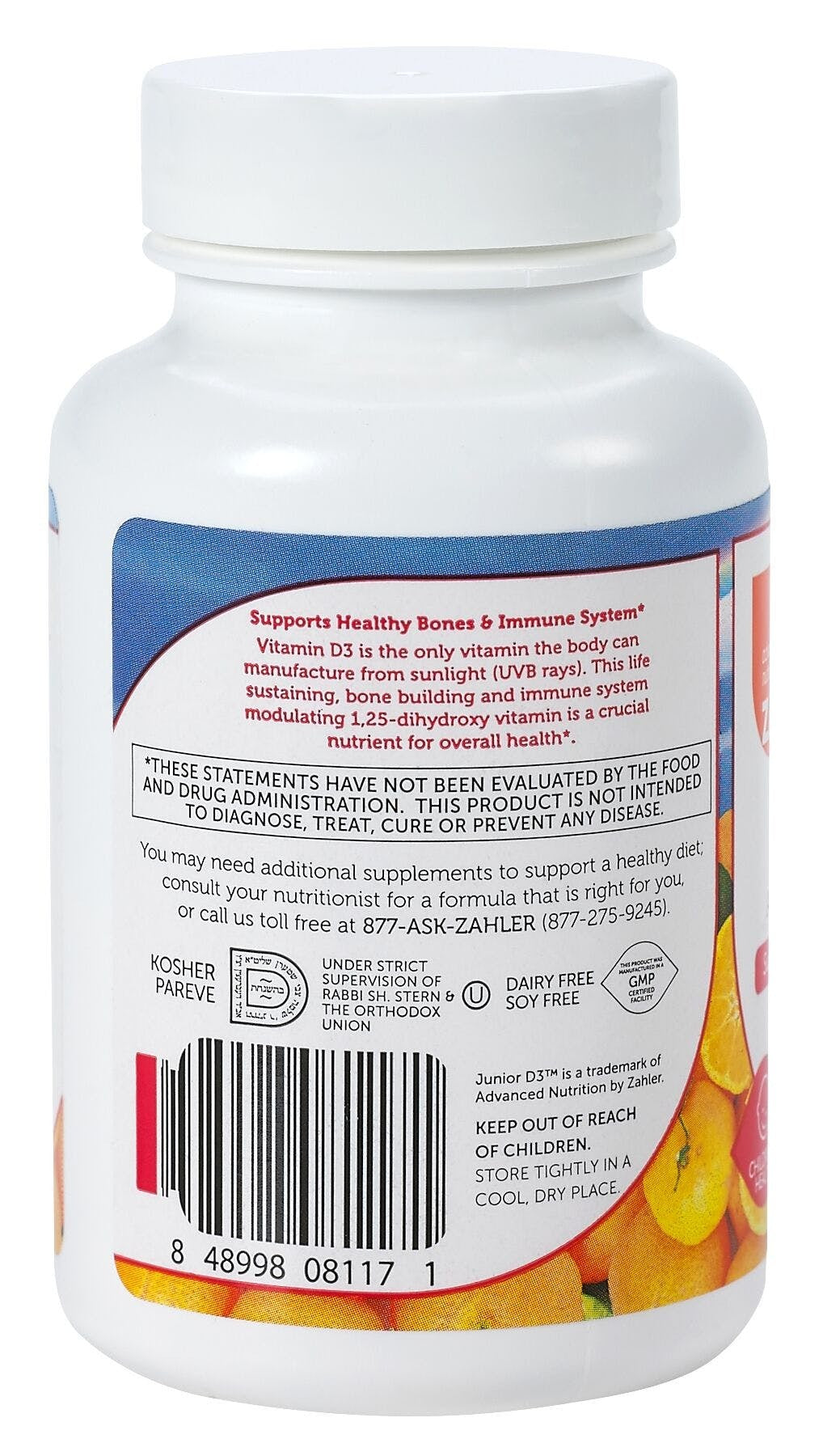 Zahler Junior D3 Chewable Kids Vitamin D
