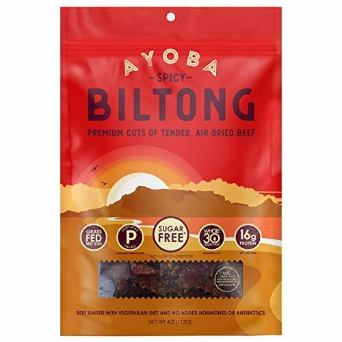 Biltong picante de carne alimentada con pasto