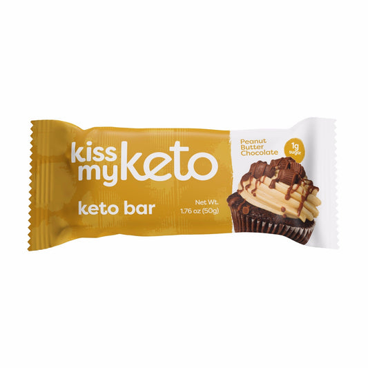 Barra Keto con chocolate y mantequilla de maní